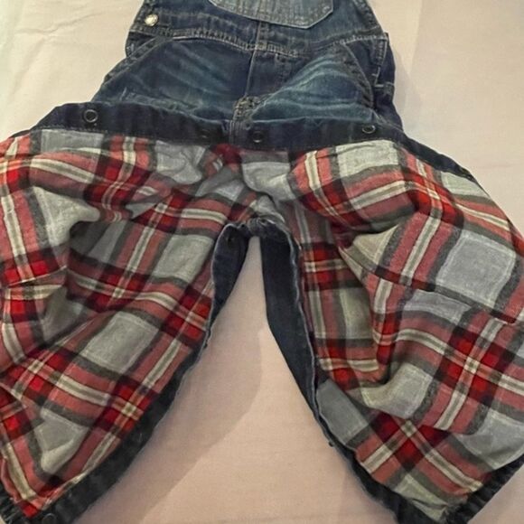 Like NEW 24 month Osh Gish Bgosh denim knit like overalls - Picture 15 of 16